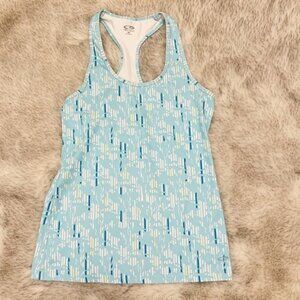 Champion Blue printed racerback workout tank M